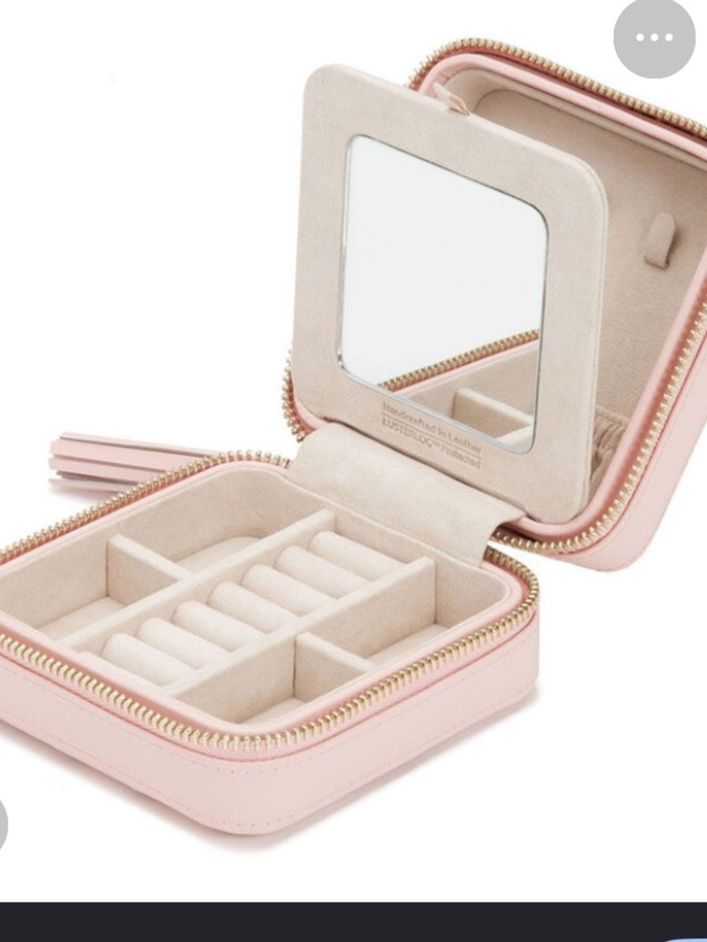 WOLF Caroline Zip Travel Jewelry Case in Rose Quartz!